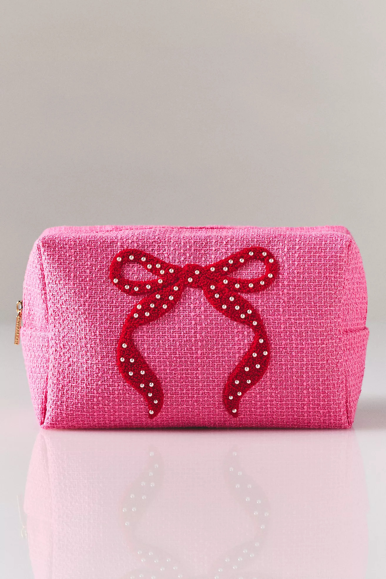 Shiraleah Mara Large Pink Bow Pouch | Anthropologie (US)