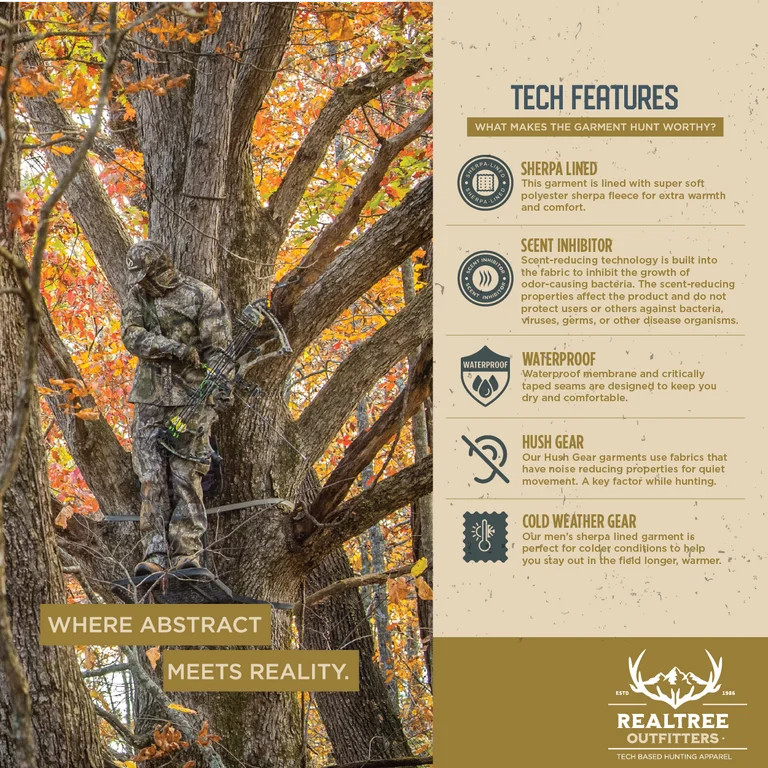 Realtree Outfitters Men's Sherpa Lined Waterproof Hunting Bib, Realtree APX, Size Extra Large | Walmart (US)