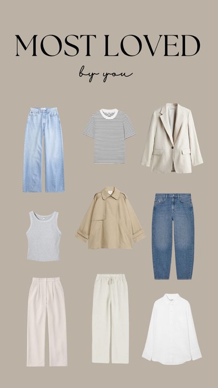 Most Loved by You! 

Summer Style, Summer Outfit Inspiration, Trench Coat, Striped T-shirt, Tailored Trousers, Tank Top, Wardrobe Staples, White Shirt, Linen Trousers 

#LTKuk #LTKeurope #LTKsummer