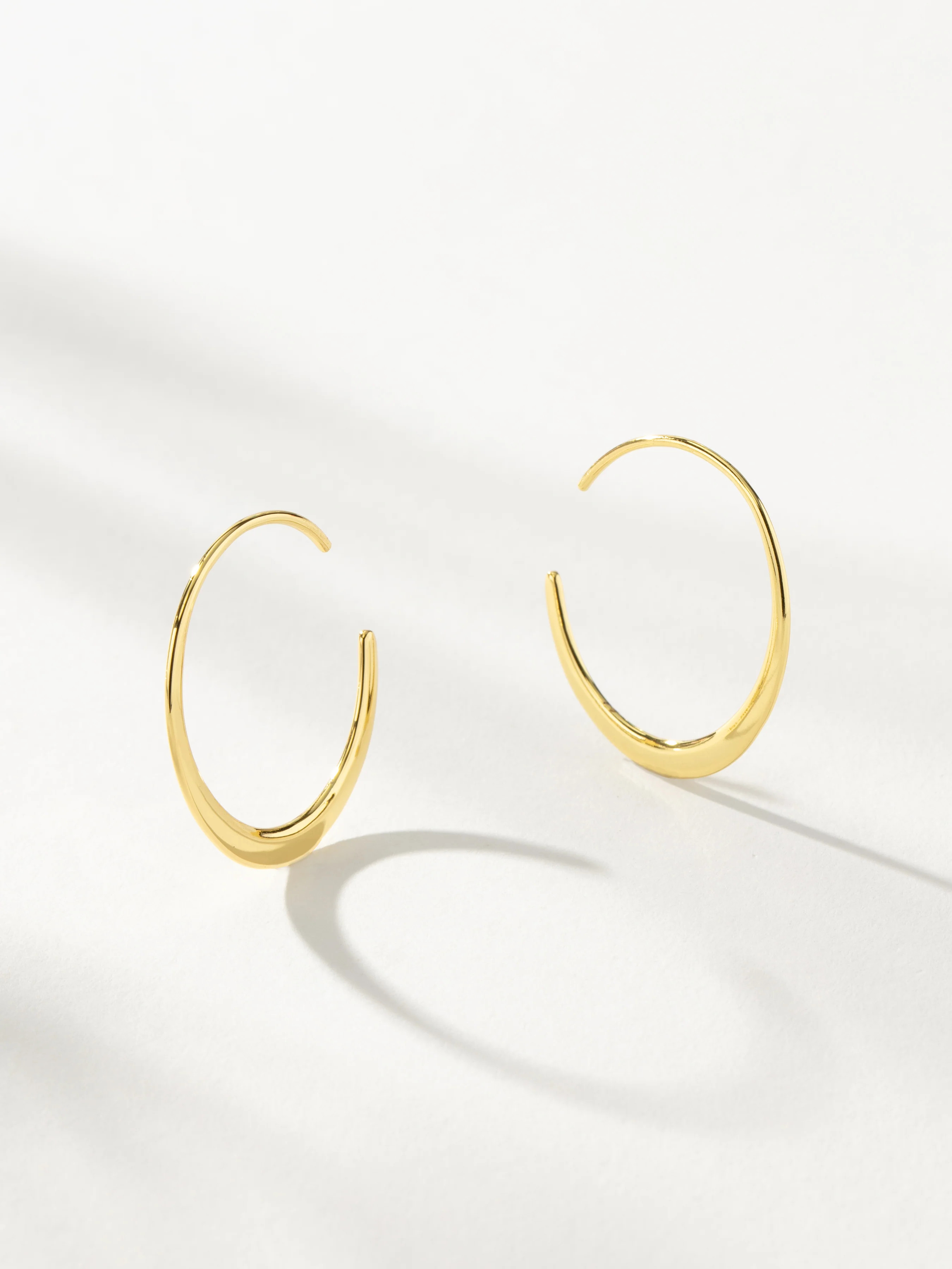 Crescent Thin Dainty Hoop Earrings in Gold | Uncommon James | Uncommon James
