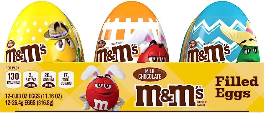 M&M'S Easter Egg Milk Chocolate Candy, 0.93 oz 12 Pack | Amazon (US)