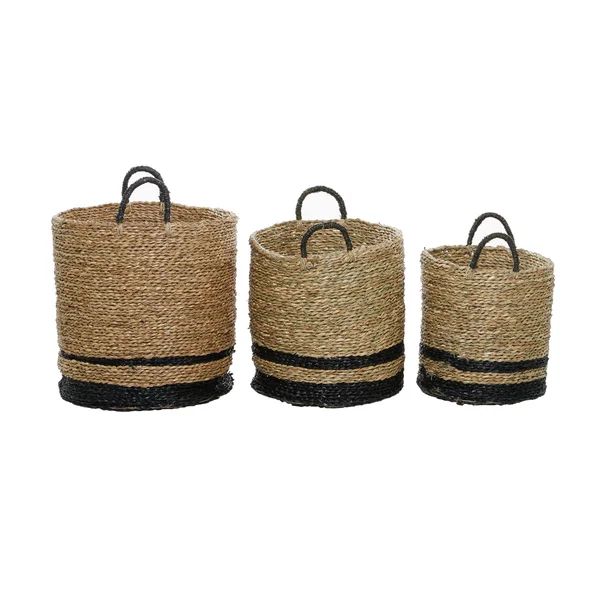 Woven 3 Piece Seagrass Basket Set | Wayfair North America