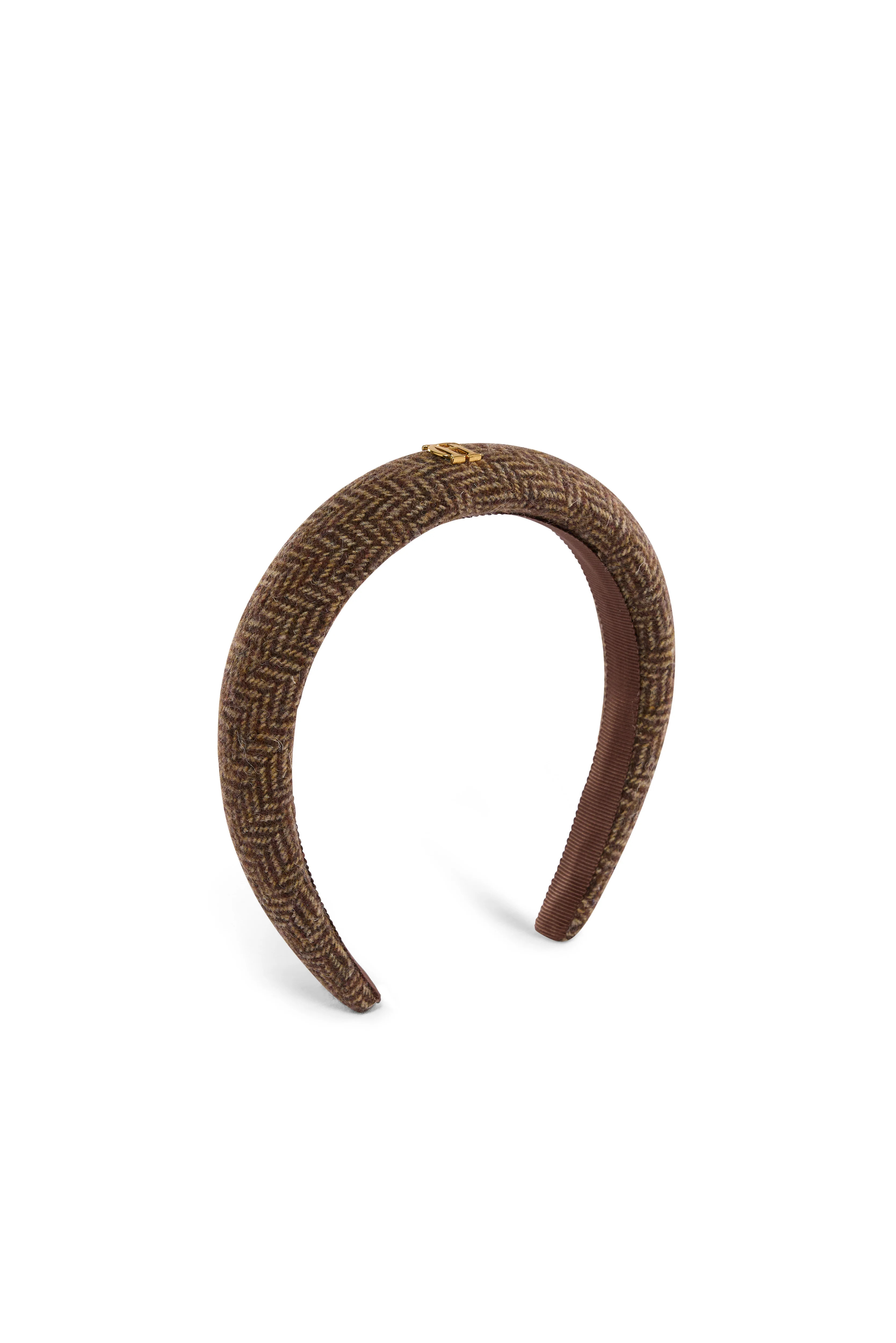 Narrow Headband (Brown Herringbone) | Holland Cooper