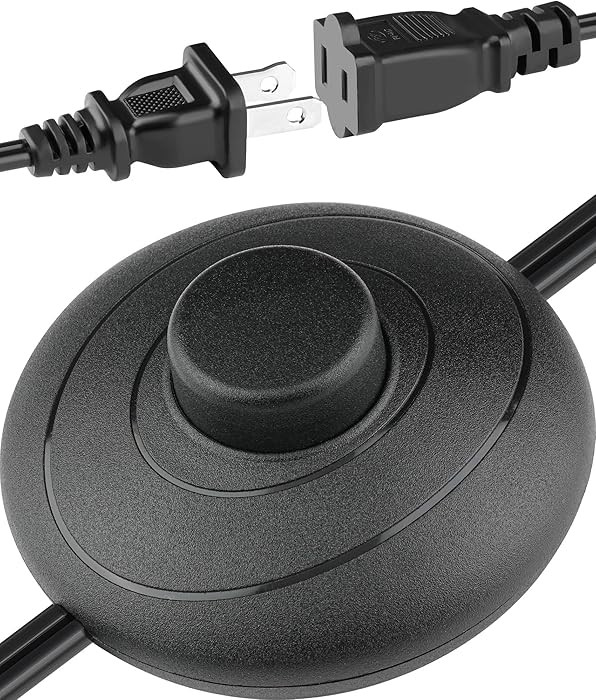 6ft/1.8m On/Off Extension Cord Foot Switch Pedal, Switch in Middle of Cord, 2-Prong Polarized Plu... | Amazon (US)