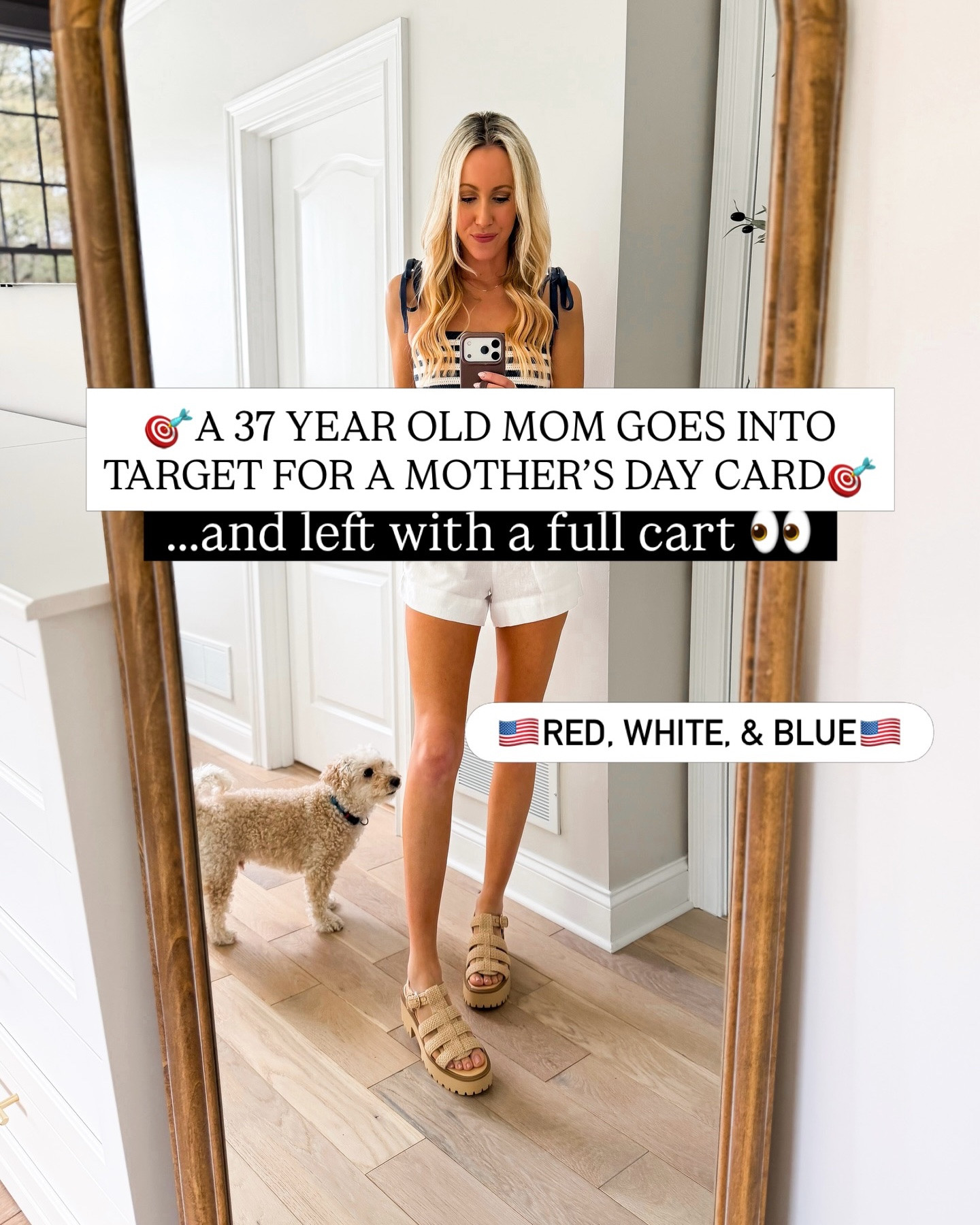 Target red, white, & blue new arrivals!🍒💙Memorial Day finds and 4th of July outfits are some of my faves!  All I needed was a Mother’s Day card and this is what happens 😂😇 From the classic coastal outfits that are giving Ralph Lauren to the trending everyday outfits that can be worn all summer long- these Target finds are just TOO GOOD🤌🏻 Run, don’t walk- some of these Target outfits are viral restocks that are FINALLY back! The one gingham active dress isn’t available online yet, but I’ll keep you posted! Items selling FAST fyi! I’m seriously IN LOVE with it all, but what’s your fave?👇🏻

#summeroutfit #targetfinds #targetstyle  #newattarget  #newarrivals  red, white, and blue, Target haul, Target spring, Target summer, Memorial Day outfit, Fourth of July outfit, spring fashion, Target new arrivals, Target new release, Target spring fashion, Target women’s fashion, Target style, date night outfits, Target dress, spring dress, coastal vibe, coastal style, vacation outfits beach, resort wear 2026, Target style finds, Target outfit, new Target drops, viral denim, denim shorts, two piece set, matching set, business casual workwear, everyday style, easy outfit, comfy casual, Target fashion finds, Target weekly finds, everyday outfits, casual outfits, Target must haves, affordable spring outfits, spring outfit ideas, budget friendly fashion, mom style, over 30, mom approved, spring fashion 2026, summer outfits, work outfits, business casual workwear 
@Target

#LTKSeasonal #LTKootd #LTKTravel
