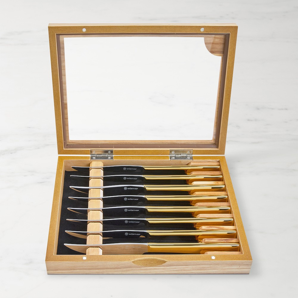 WÜSTHOF Stainless-Steel Gold Tone Steak Knives, Set of 8 | Williams-Sonoma