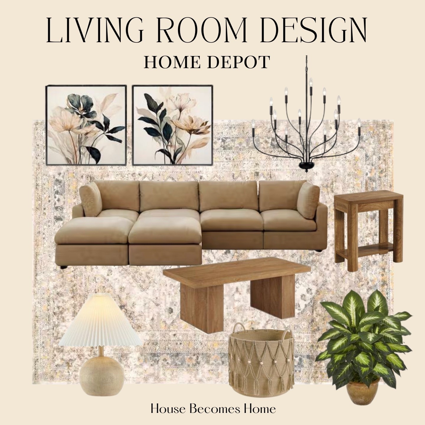 Living room design Home Depot 🙌🏻🙌🏻

Creating a warm and elevated living room with cozy textures, neutral tones, layered lighting, and modern organic accents. Featuring Home Depot finds mixed with Pinterest-inspired styling for a space that feels designer but still comfortable and livable. Think soft rugs, wood tones, statement lighting, oversized art, and collected decor for the perfect modern cozy aesthetic.

#LTKdayinmylife #LTKSeasonal #LTKHome