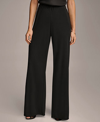 Donna Karan New York Women's Wide-Leg Jersey Pants - Macy's | Macy's