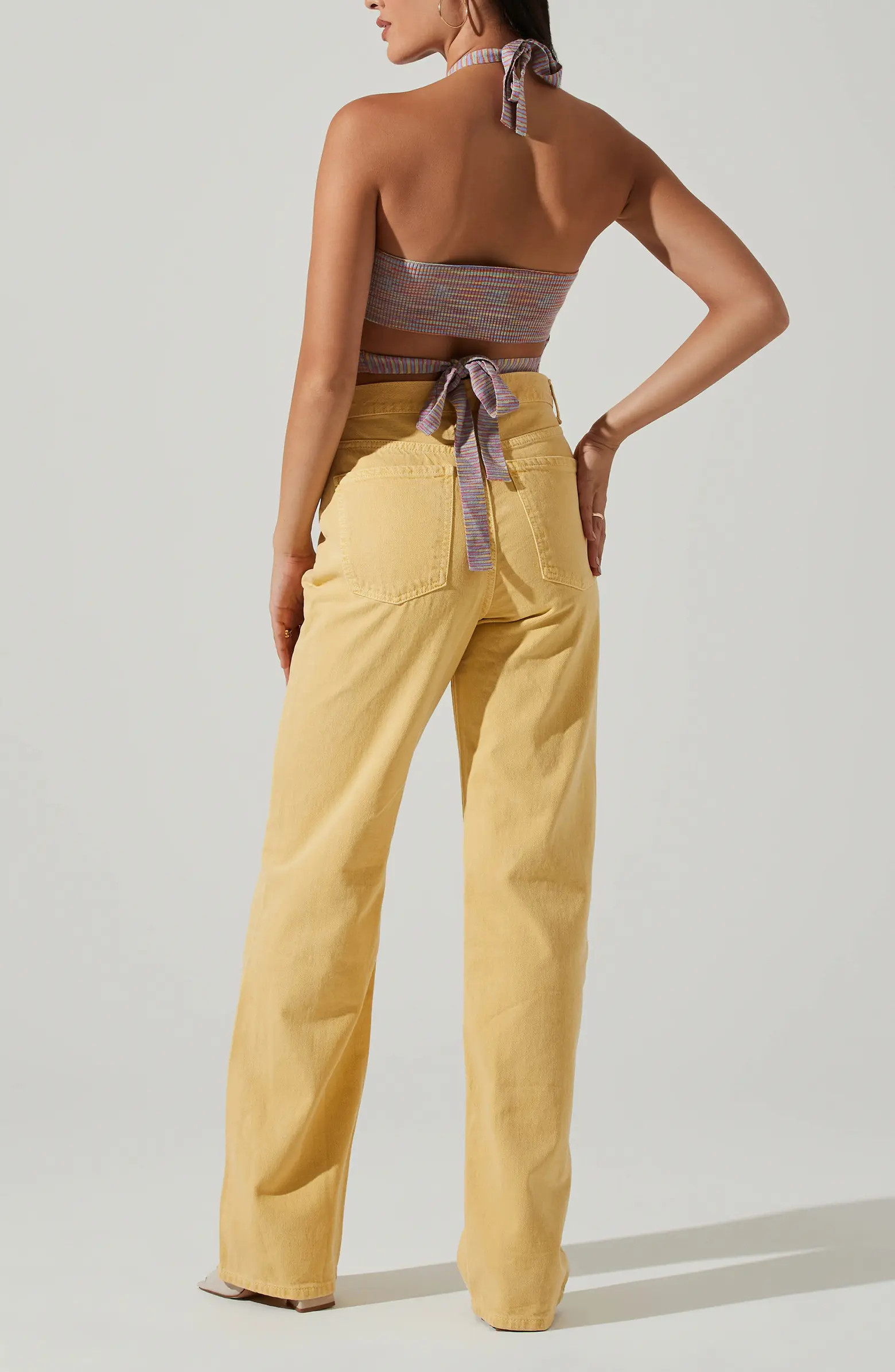 ASTR the Label Adina Space Dye Halter Sweater | Nordstrom | Nordstrom