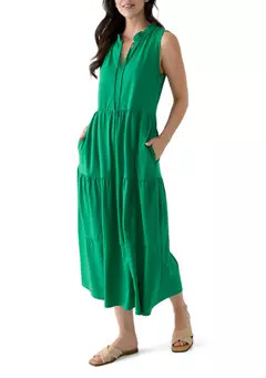 Crown & Ivy™ Women's Sleeveless Maxi Peasant Dress | Belk