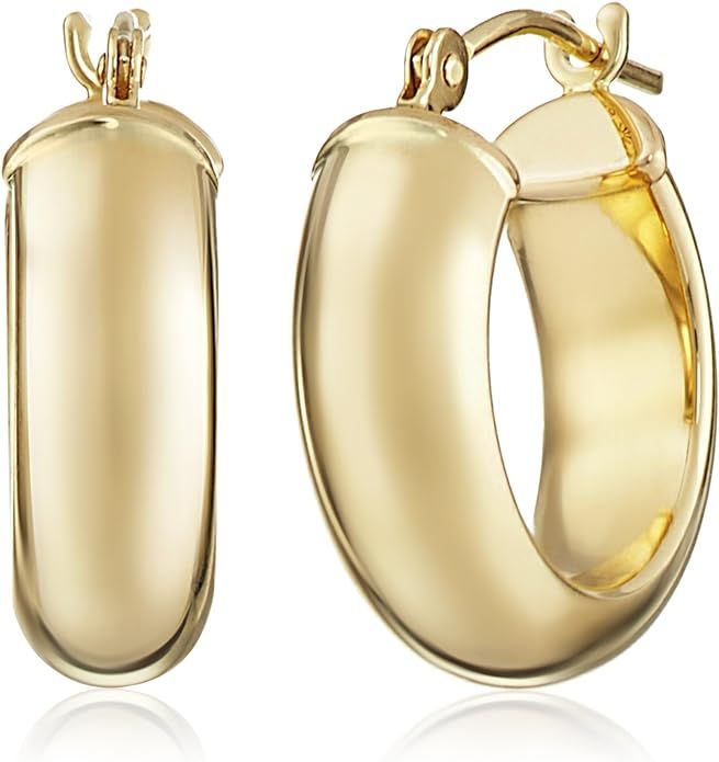 14k Yellow Duragold Hoop Earrings | Amazon (US)