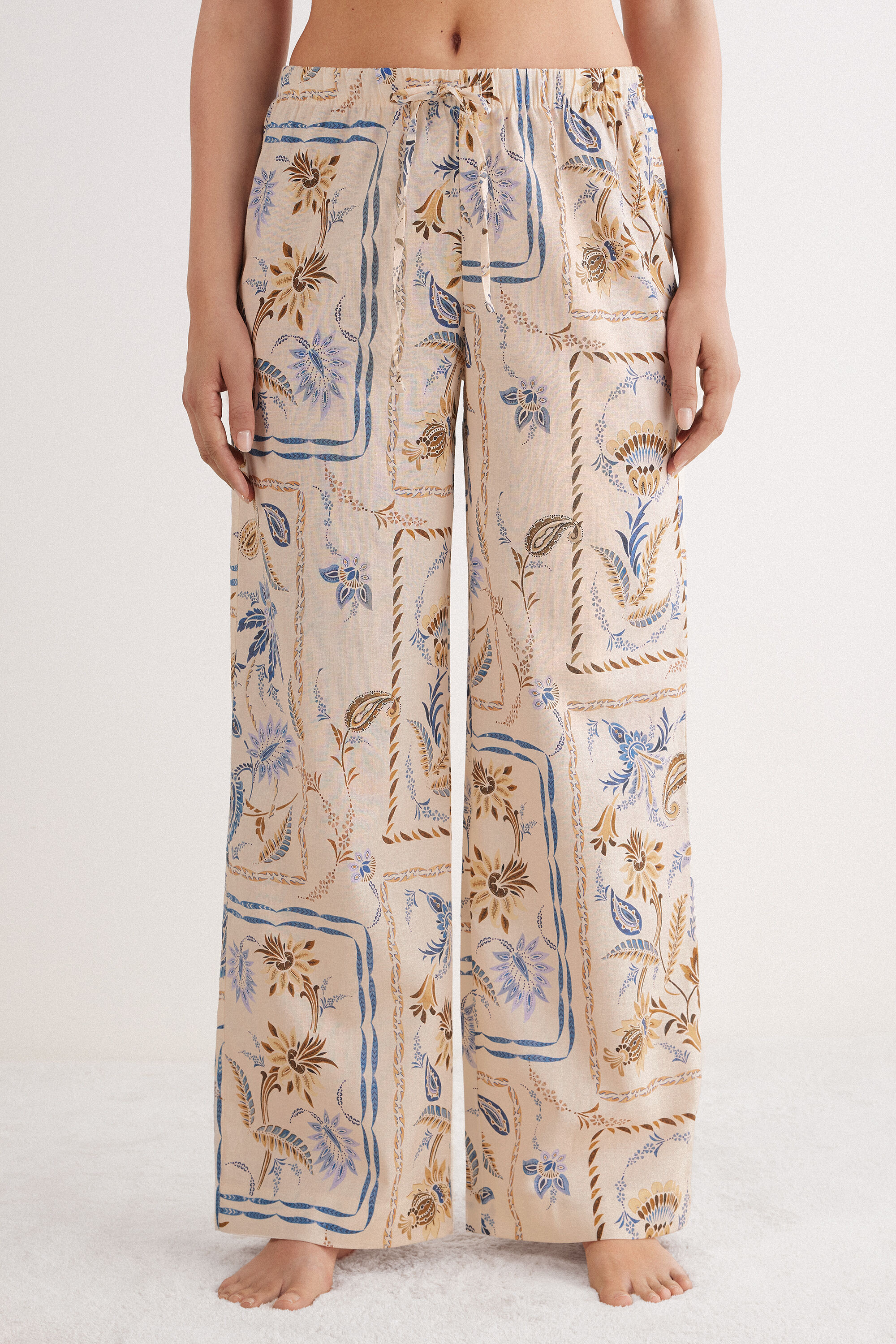 Italian Riviera Linen and Cotton Pants - Intimissimi | Intimissimi (US)