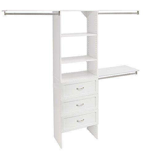 ClosetMaid SuiteSymphony Closet Organizer with Shelves, 3 Drawers, 25-Inch-Pure White | Amazon (US)
