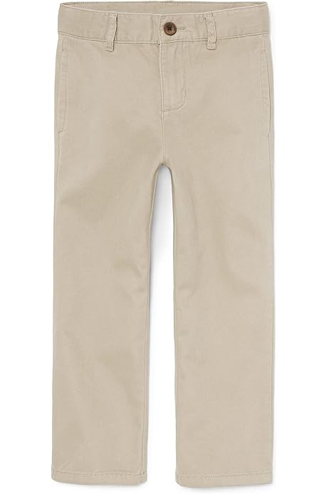 Amazon Essentials Boys and Toddlers' Uniform Straight-Fit Flat-Front Chino Khaki Pants, Multipacks | Amazon (US)
