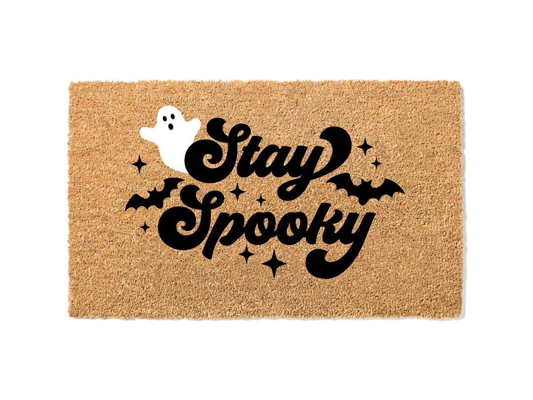 Stay Spooky Halloween Doormat Retro Hippie Halloween Outdoor - Etsy | Etsy (US)