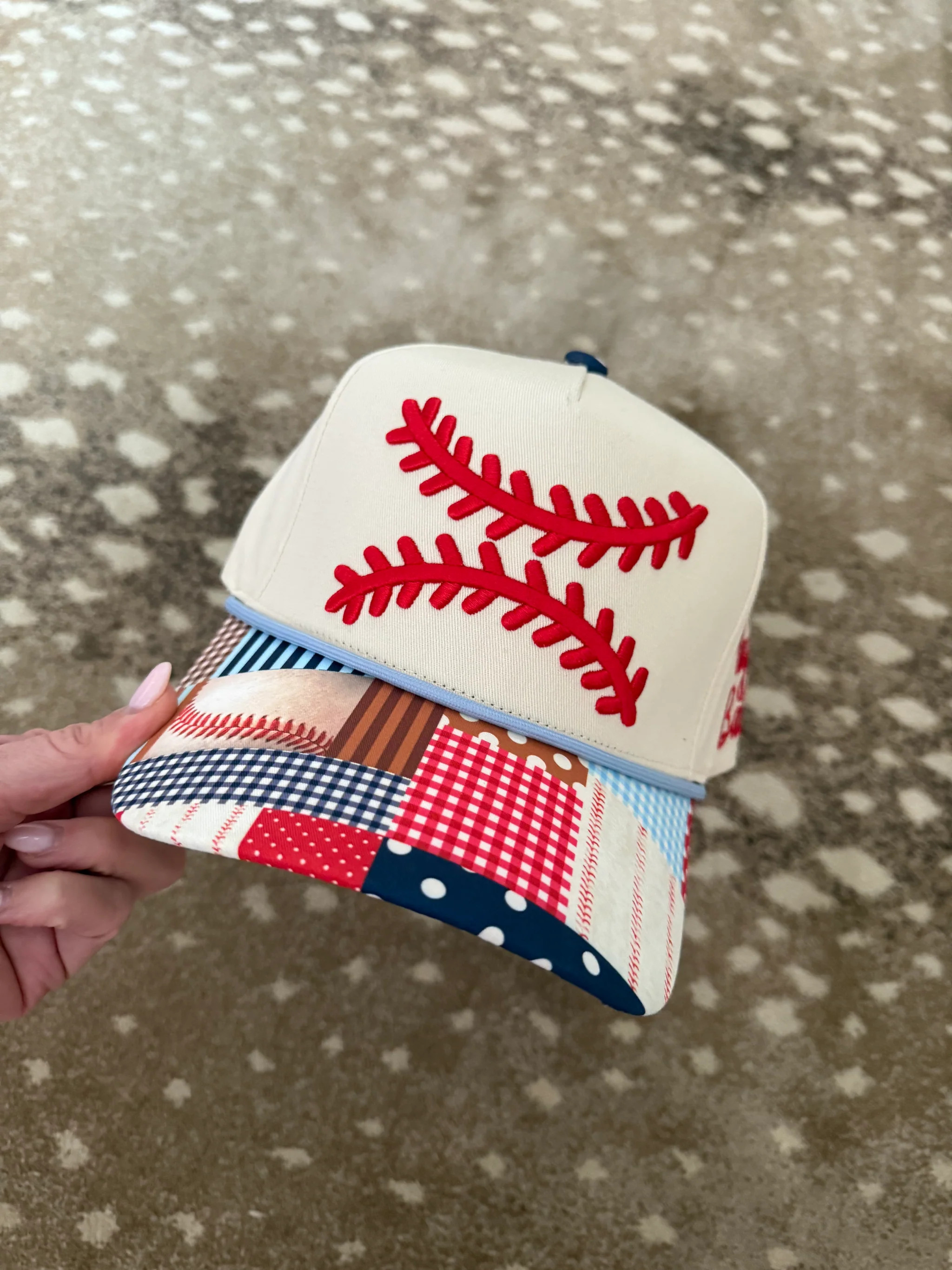Baseball Laces Patch Bill Hat | Poppy & Pine