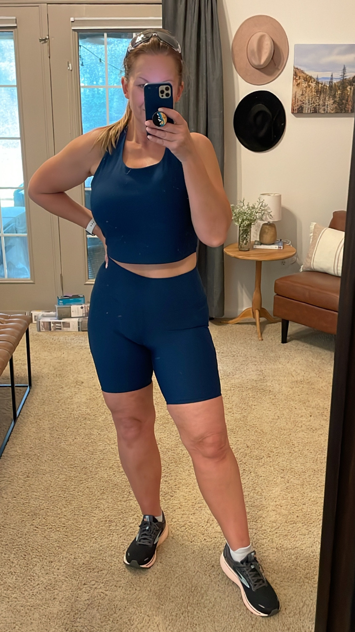 Workout outfit of the day. Buttery soft 8” biker shorts and tank. 
30% off with code: HURRY

#LTKfit #LTKsalealert #LTKcurves