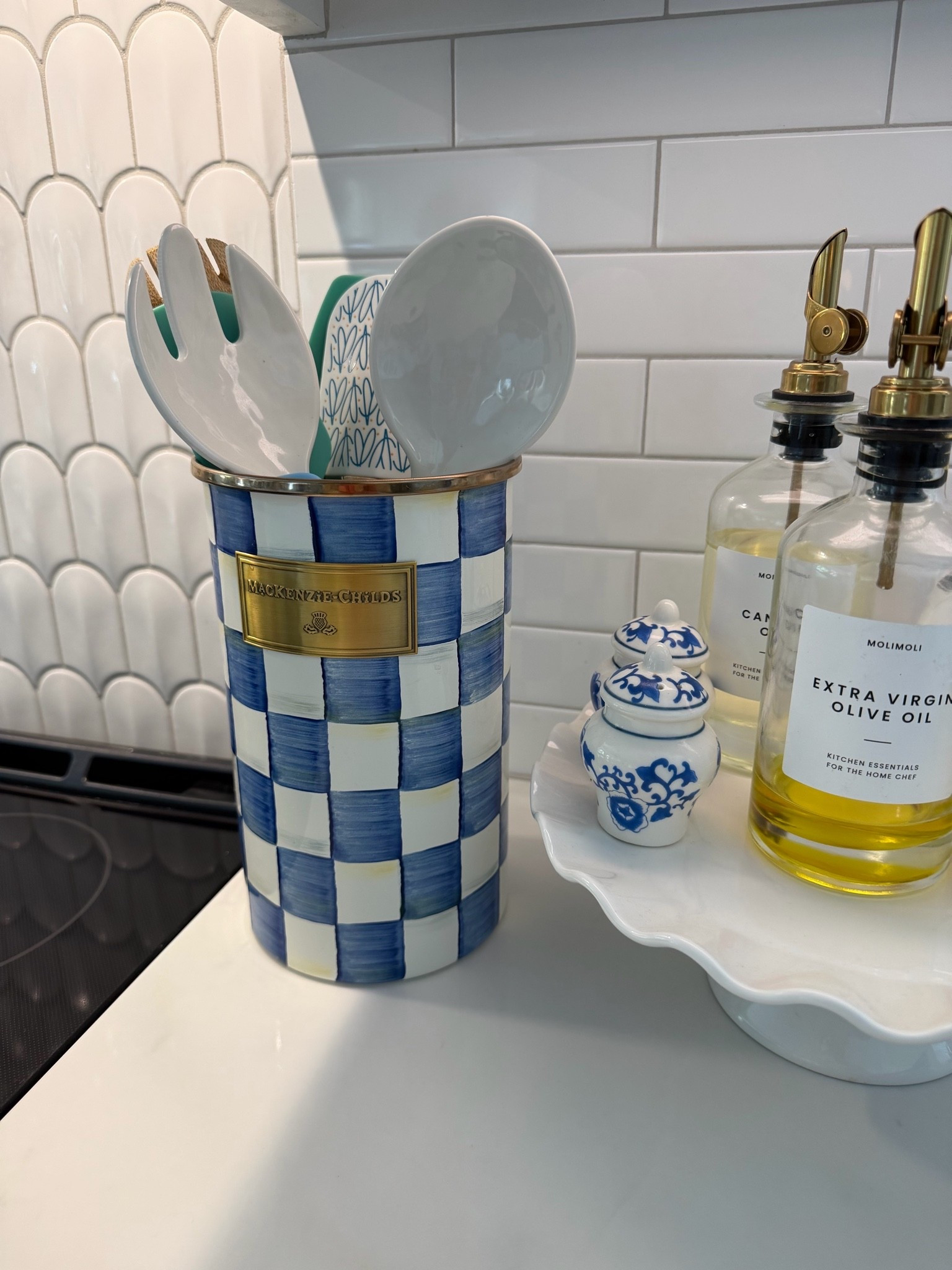 Corners of my kitchen ✨ This is one of my favorite MacKenzie-Childs pieces. 

Utensil holder, salt and pepper shaker

#LTKfoodie #LTKHome