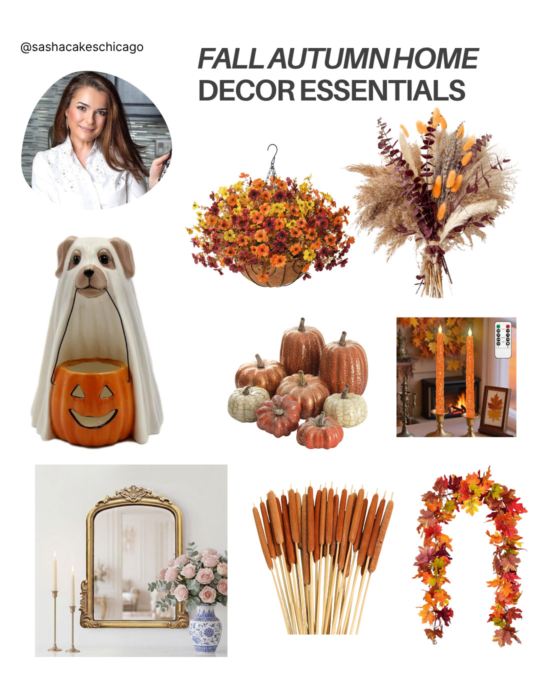 Fall Autumn Home Decor Essentials 🍂🍁✨

Ready to lean into peak cozy season? Bring the warmth of autumn indoors with these gorgeous fall decor staples. From realistic dried florals to festive, glowing accents, these pieces make it simple to update your entryway, mantel, or living room for the harvest season.

Tap the image to shop these finds and more directly!

Fall style highlights featured:
🐶 An adorable ceramic ghost dog holding a jack-o'-lantern candy bucket.
🌾 Dried pampas grass bouquets and natural cattail stems for texture.
🎃 A rustic cluster of textured, metallic-finish pumpkins.
🍁 A vibrant autumn leaf garland and a hanging faux-floral basket.
🕯️ Glittery orange flameless taper candles with a remote control.
...and more cozy fall home essentials!

Follow my shop @Sasha.Nary on the @shop.ltk app to shop this post and get more autumn home styling inspiration!

Disclaimer: I earn a small commission when you purchase through these links! 

 #LTKHome