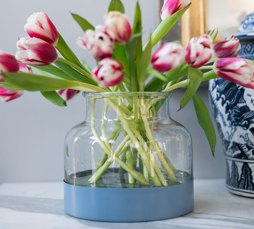 Handcrafted Color Block Vase and Tray Trio | Pottery Barn (US)