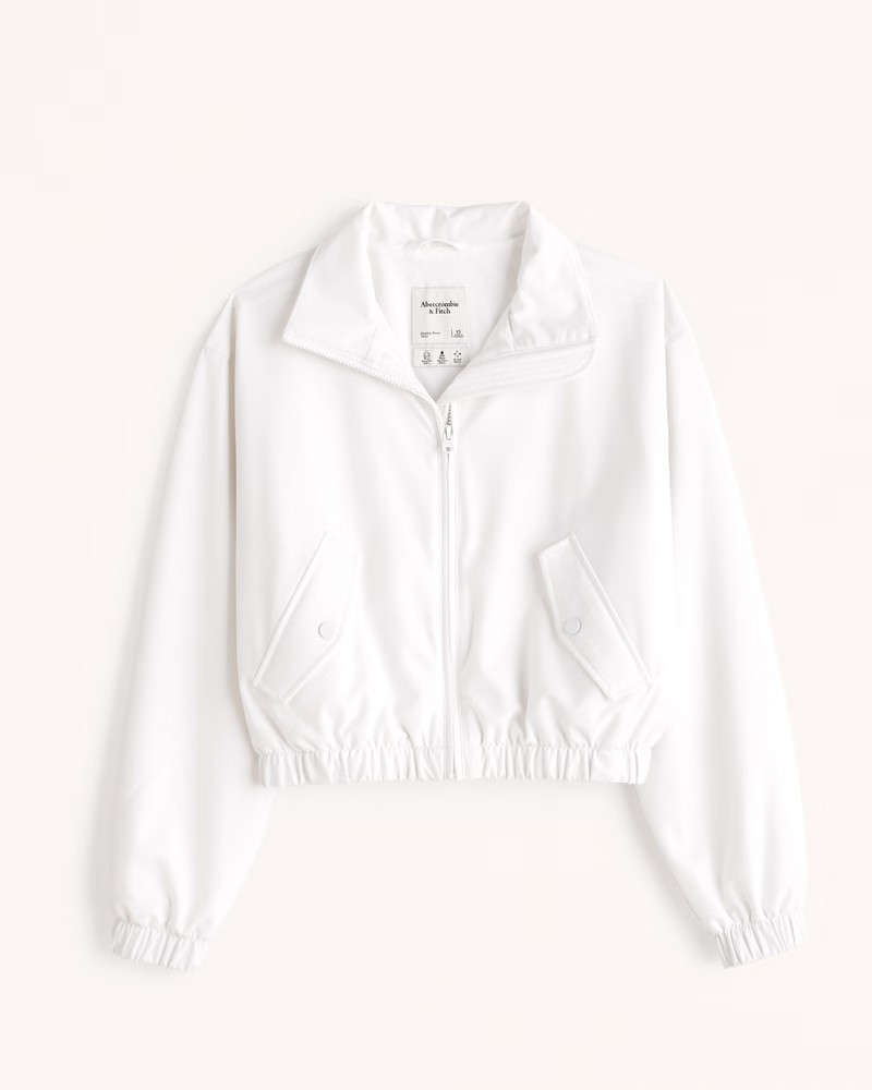 Abercrombie & Fitch Women's Traveler Bomber Jacket in White - Size XXS | Abercrombie & Fitch (US)