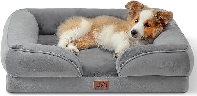 Bedsure Orthopedic Dog Bed for Medium Dogs - Waterproof Dog Sofa Bed Medium, Supportive Foam Pet ... | Amazon (US)