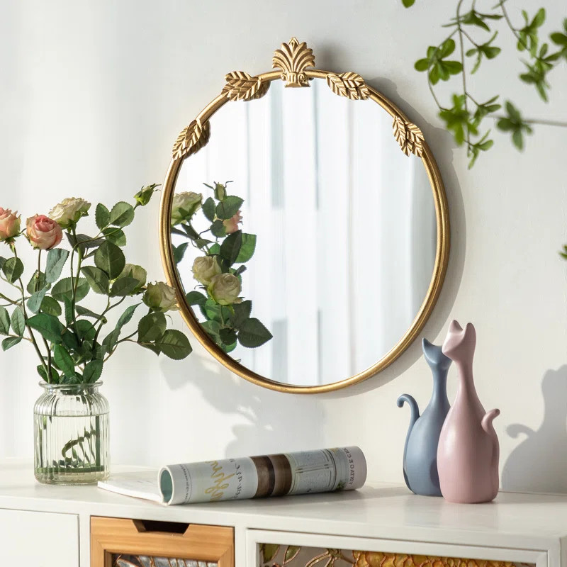 Longmeadow Metal Flat Wall Mirror | Wayfair North America