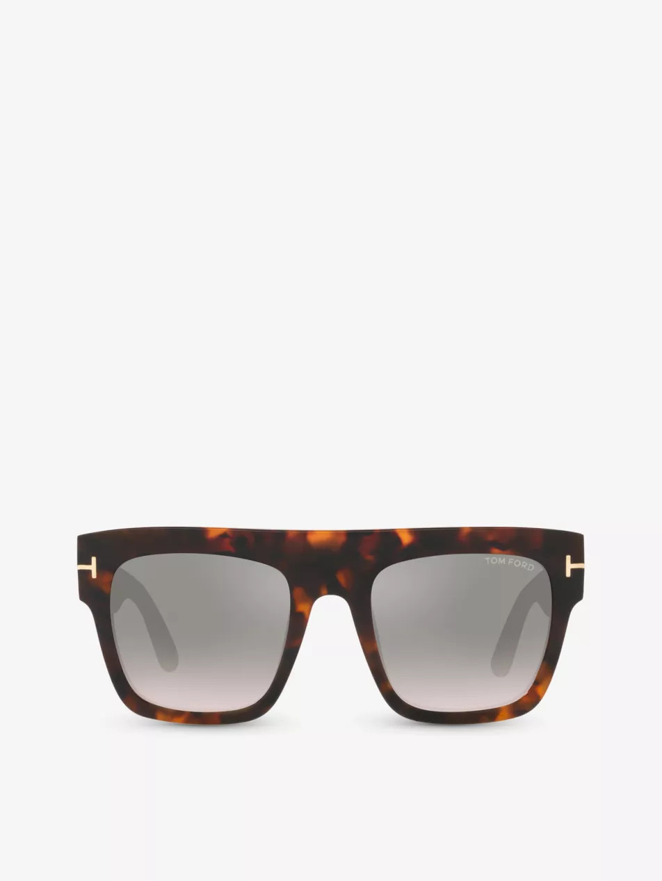 TR001324 FT0847 square-frame tortoiseshell acetate sunglasses | Selfridges