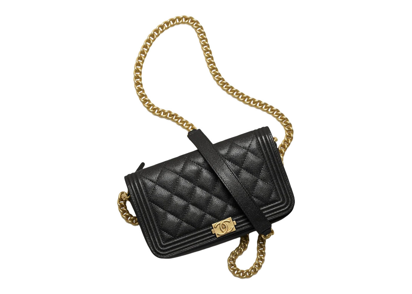 Chanel Boy Chanel Flap Phone Holder with Chain Black (AP3013-B09142-94305) | StockX