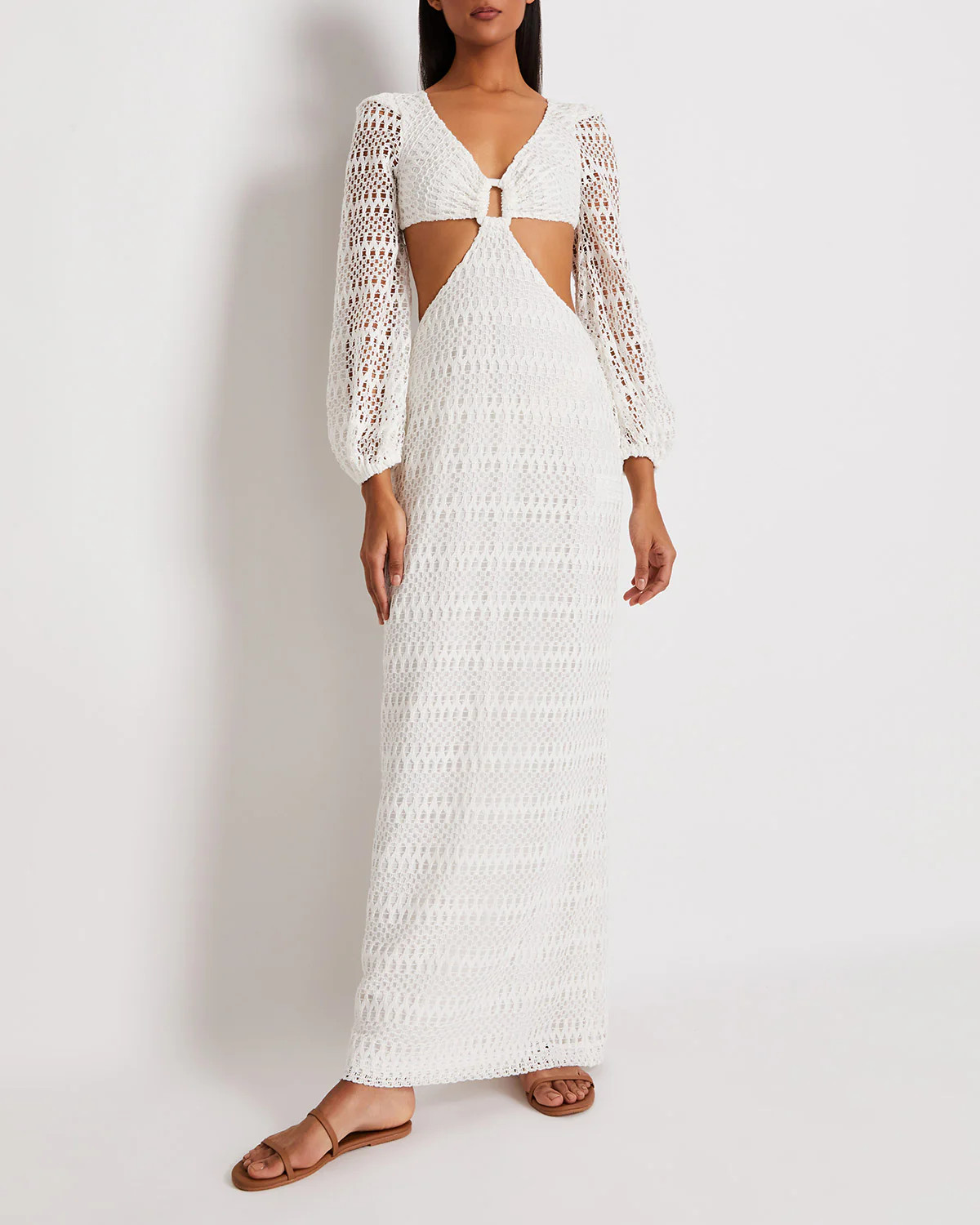 Crochet Cut-Out Maxi Dress | PatBO
