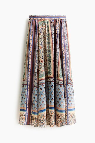 H & M - Loose-Fit Maxi Skirt - Blue/Patterned | H&M (US + CA)
