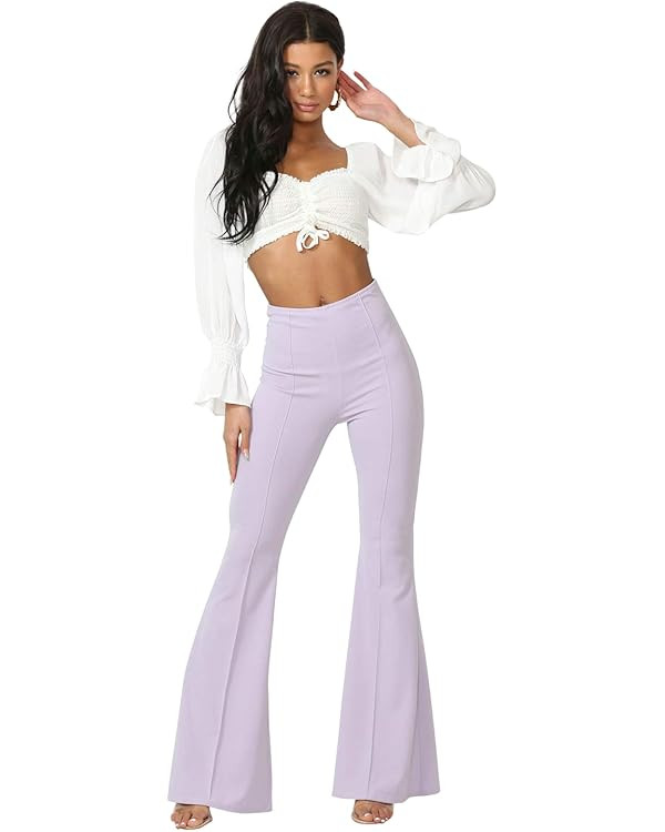 Cemi Ceri Women's High Waist Flare Pants | Amazon (US)