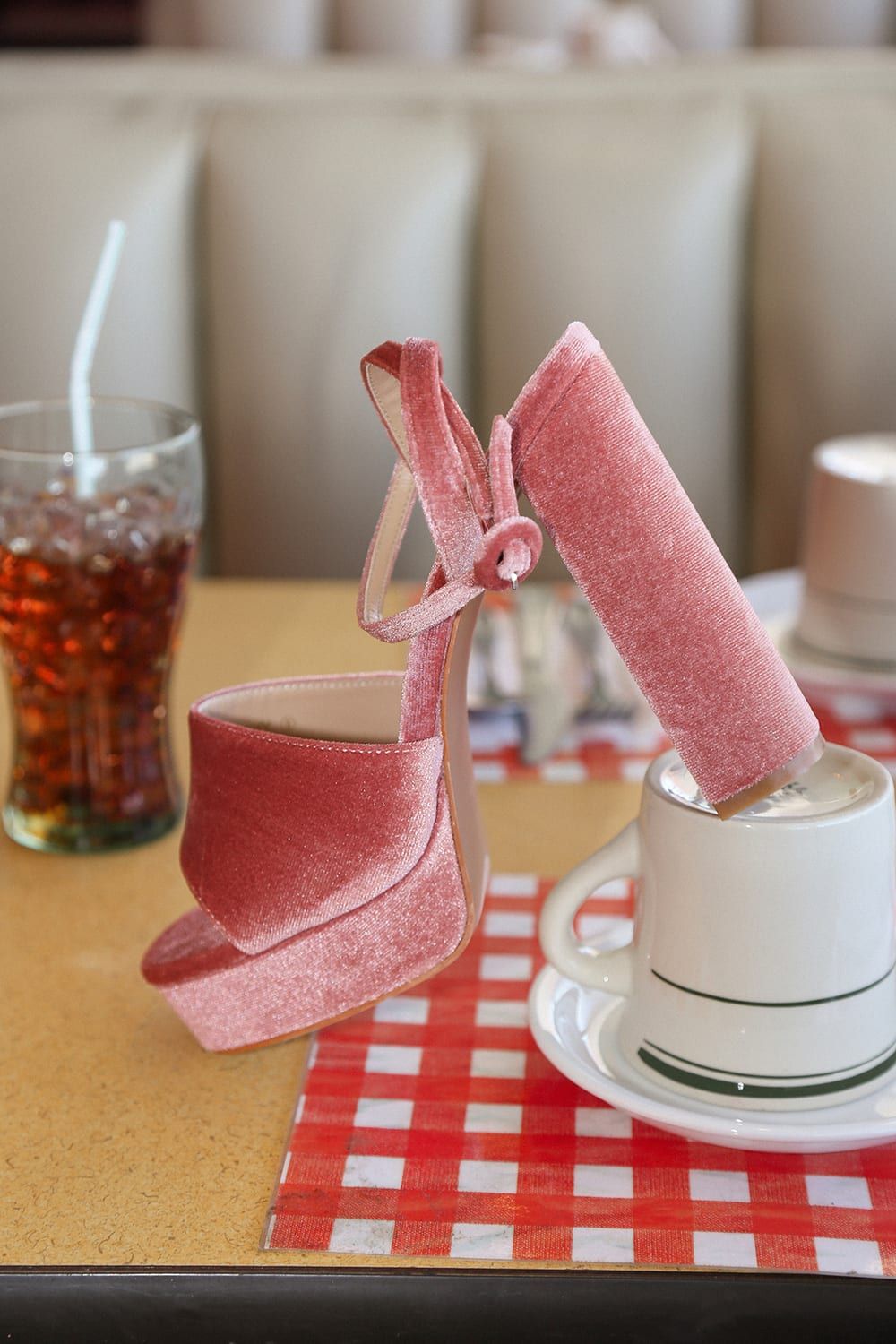 Gorgyy Dusty Rose Velvet Platform High Heel Sandals | Lulus