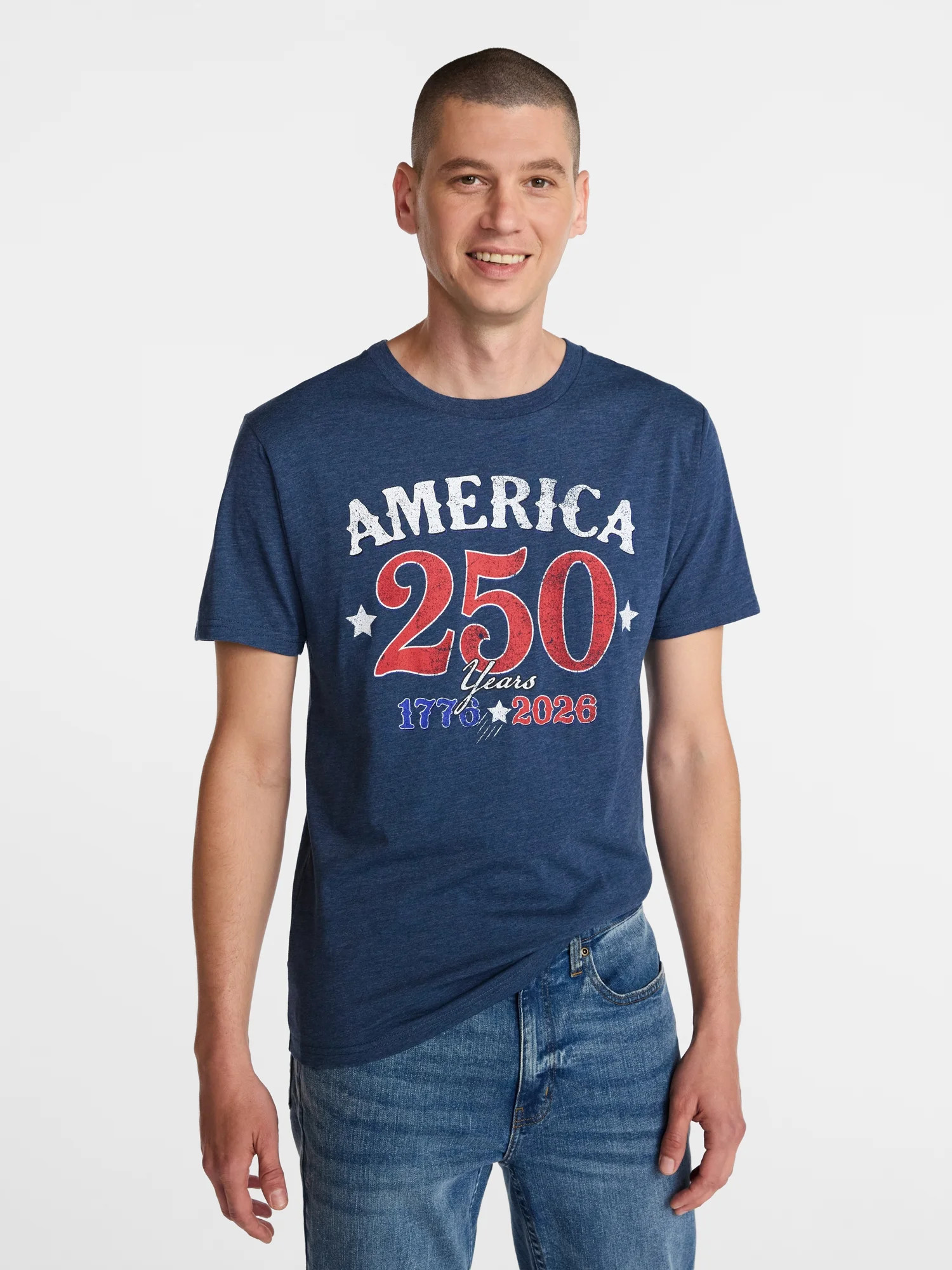 Americana Men's and Big Men's America 250 Graphic Tee Shirt from Way to Celebrate, Sizes XS-3XLT ... | Walmart (US)