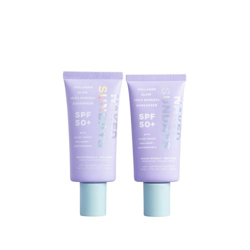 Naked Sundays SPF 50+ Mineral Sunscreen, Hydrating SPF with Zinc Oxide, Primer & Sheer Tint, Mineral SPF for Healthy Glow - 2 pack | Amazon (US)