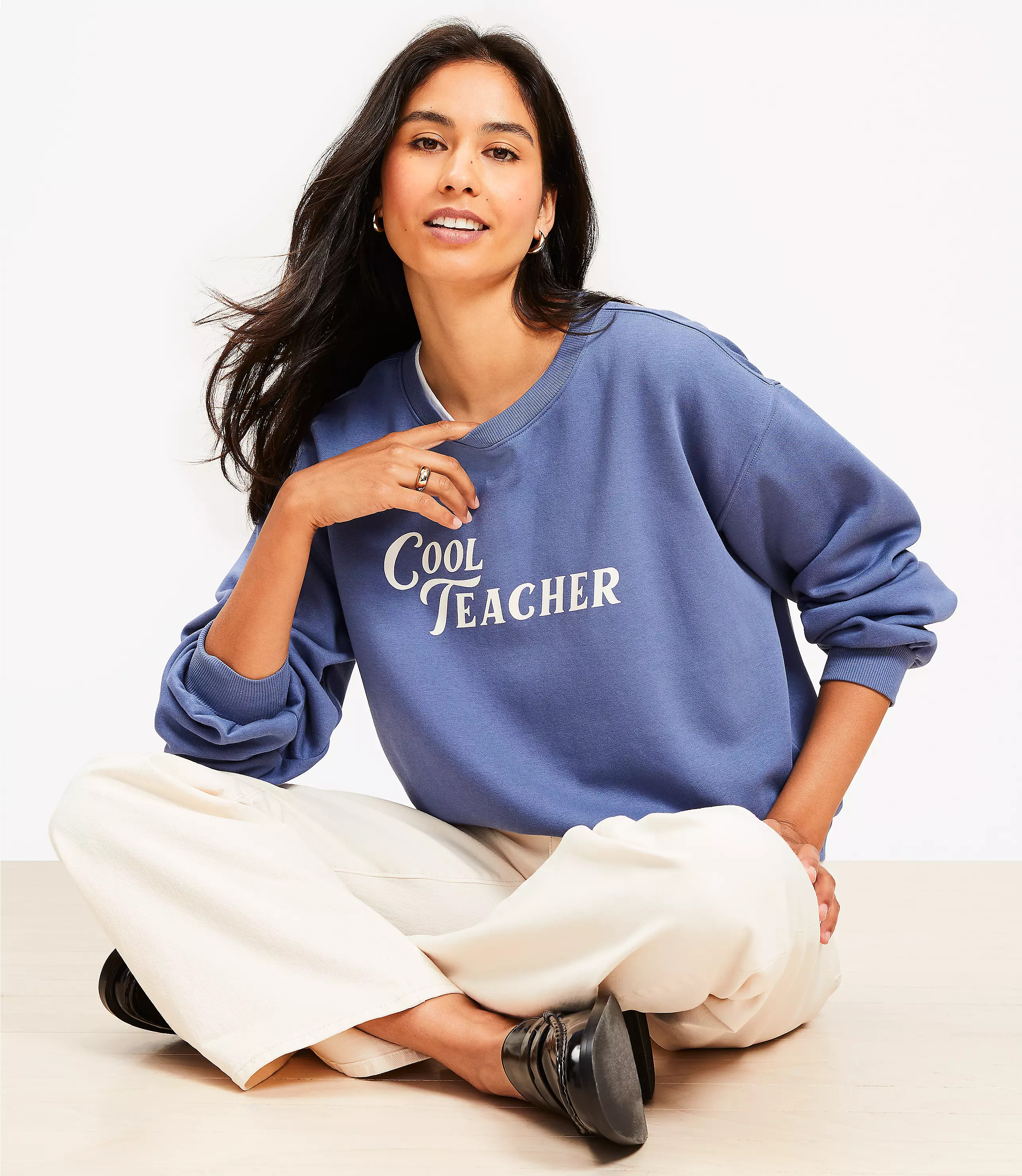 Petite Cool Teacher Sweatshirt | LOFT