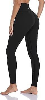 HeyNuts Essential Full Length Yoga Leggings, Women's High Waisted Workout Compression Pants 28'' | Amazon (US)