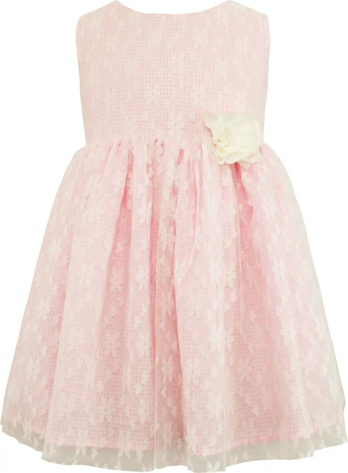 Popatu Kids' Lace Overlay Gingham Dress | Nordstrom | Nordstrom