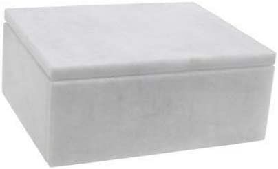Decorative White Marble Box, Stone Box with Lid - Rectangular, 5 Inch | Amazon (US)