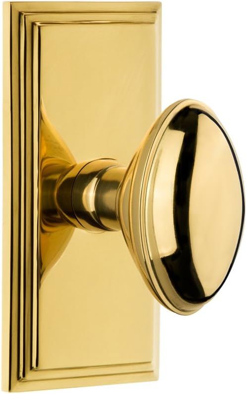 Grandeur 810876 Carre Plate Dummy with Eden Prairie Knob in Polished Brass | Amazon (US)