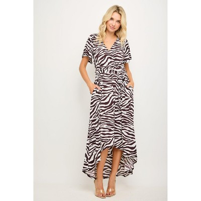 WEST K Women's Georgia Faux-Wrap Maxi Dress with High-Low Hem and Tie Waist | Target