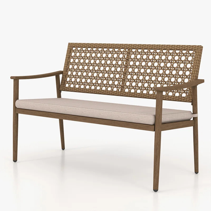 Euriel Wicker Outdoor Bench | Wayfair North America