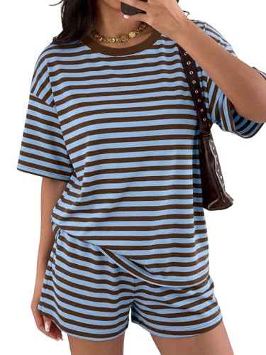 LILLUSORY Striped Set for Women Two Piece Lounge Sets Summer Outfits 2026 | Amazon (US)
