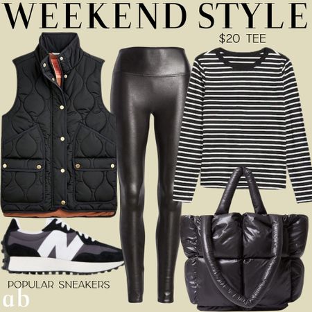 Weekend style outfit idea, fall fashion
Old navy stripe tee, j crew vest 

#LTKfindsunder100 #LTKfindsunder50 #LTKSeasonal