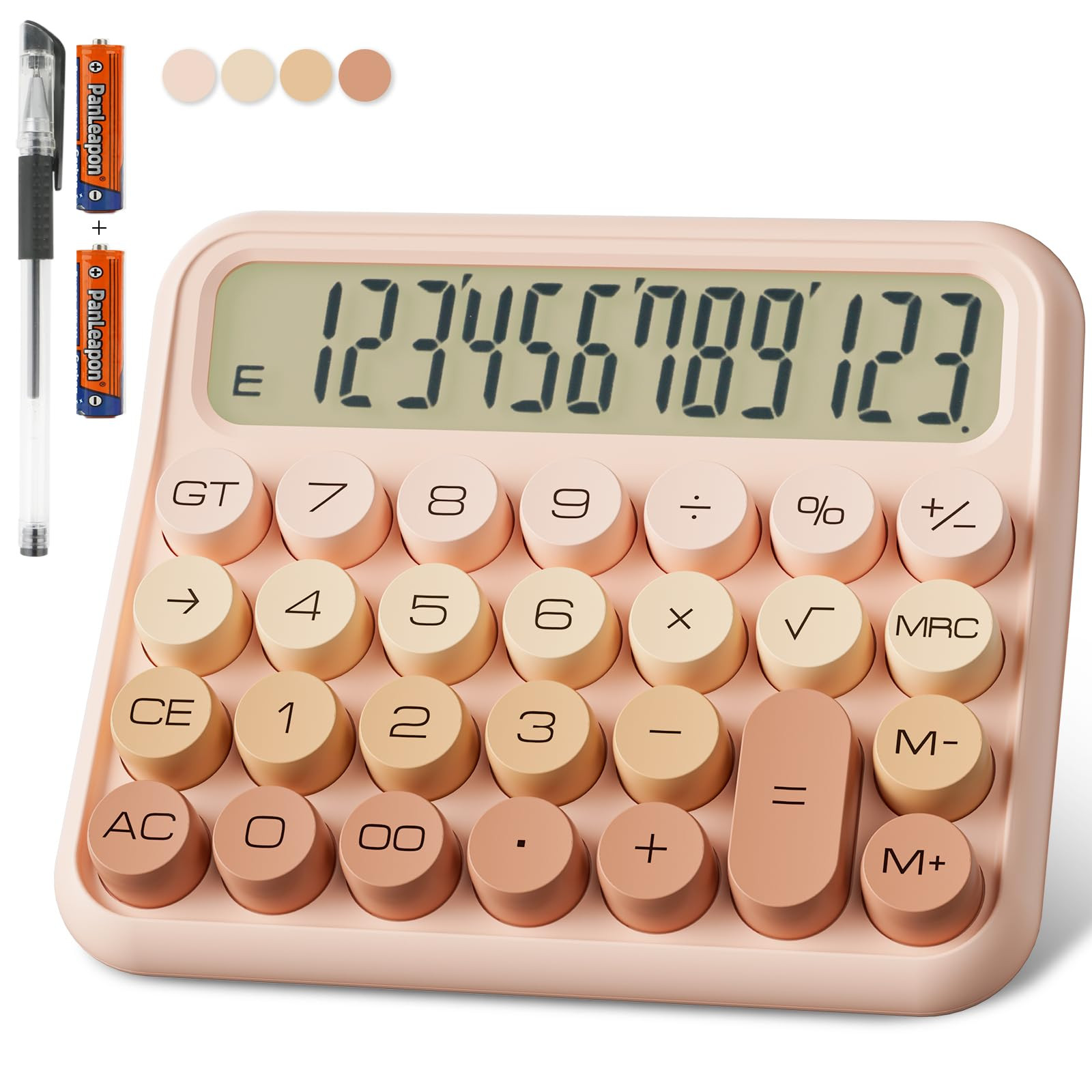 Mechanical Calculator 12 Digit Extra Large 5-Inch LCD Display, DECKLIT Battery Desk Calculator, B... | Amazon (US)