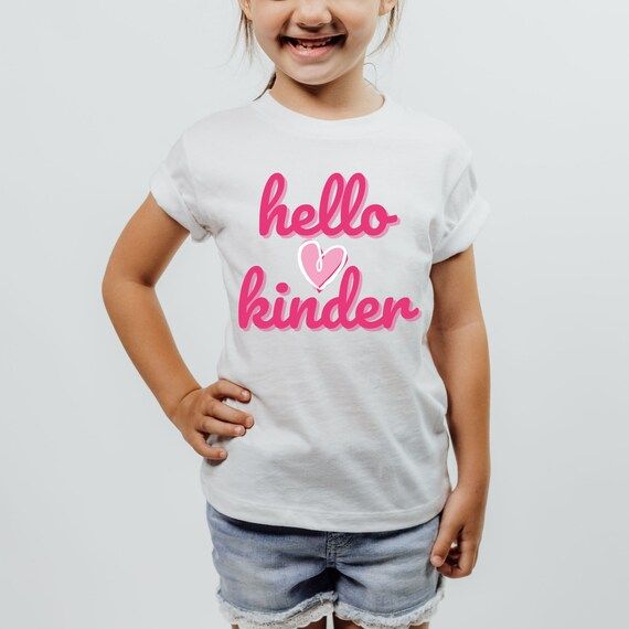 hello kindergarten shirt, back to school kindergarten shirt, first day of school, kindergarten gr... | Etsy (US)