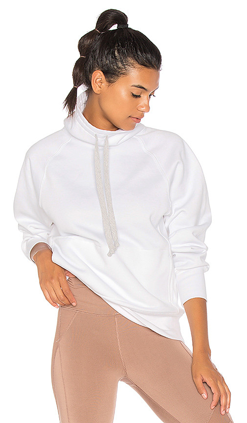 Free People Fletcher Run Hoodie in White. - size L (also in M,S,XS) | Revolve Clothing
