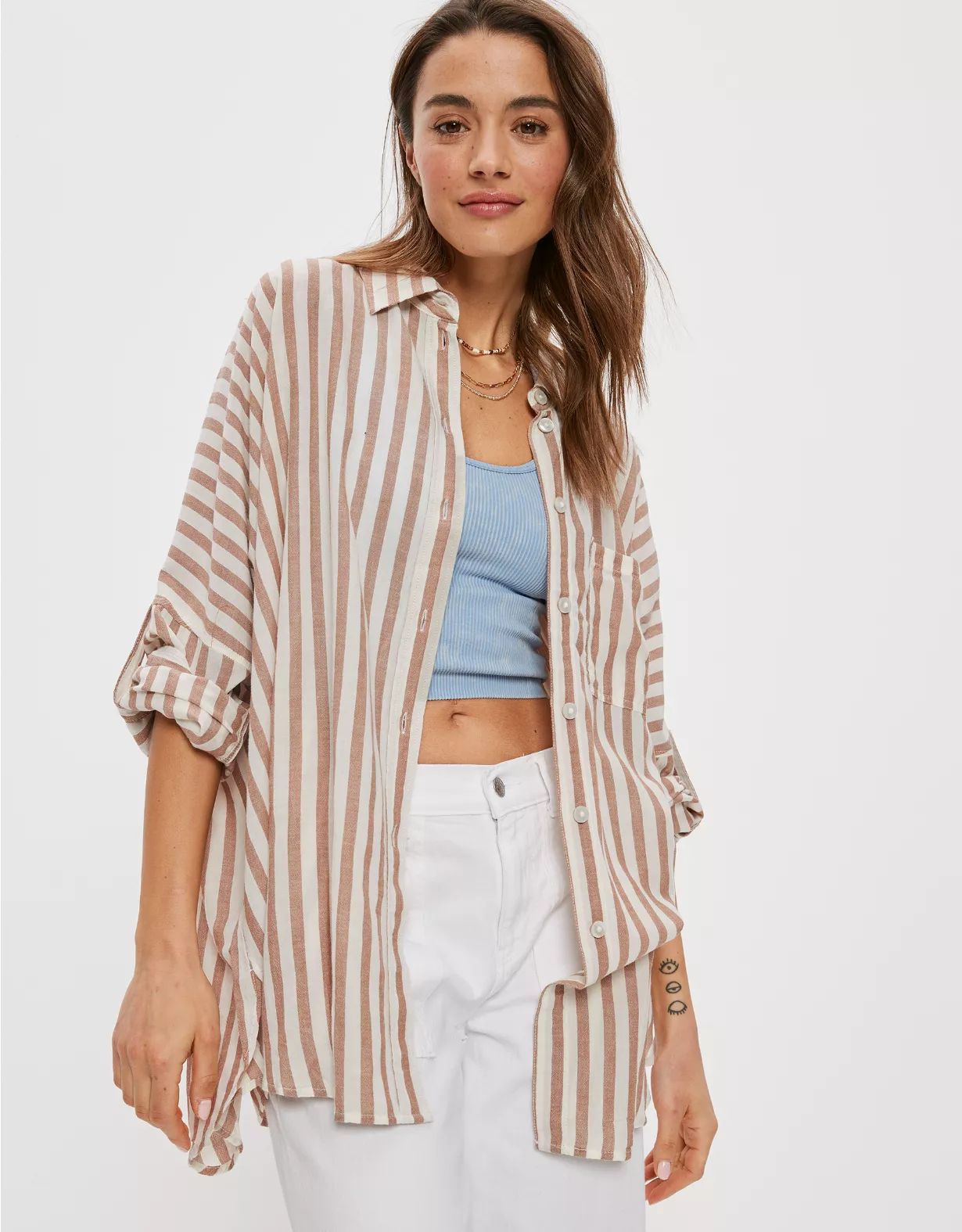 AE Go Big Oversized Shirt | American Eagle Outfitters (US & CA)