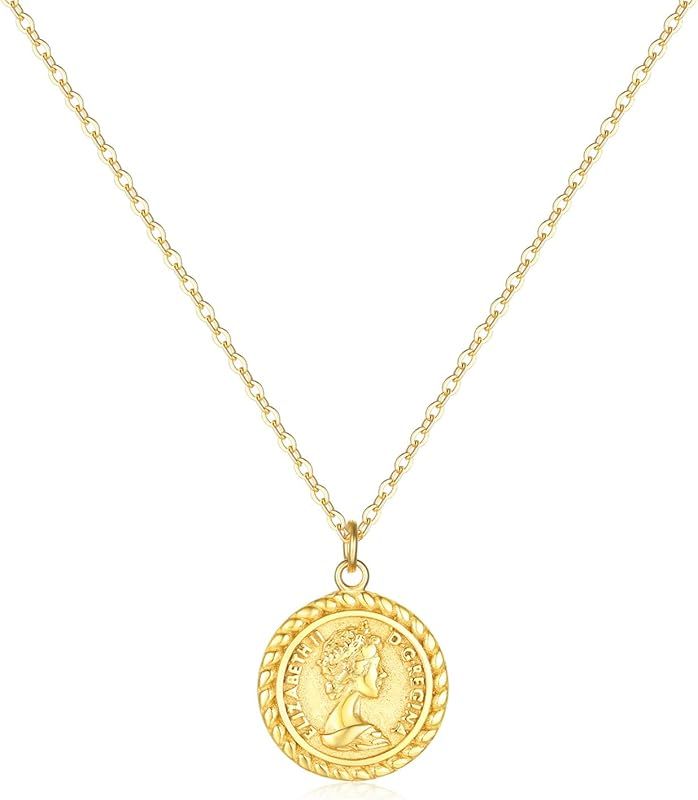 BENEIGE Pendant Necklace for Women 18K Gold Cubic Zirconia Constellation Animal Portrait Medallion R | Amazon (US)