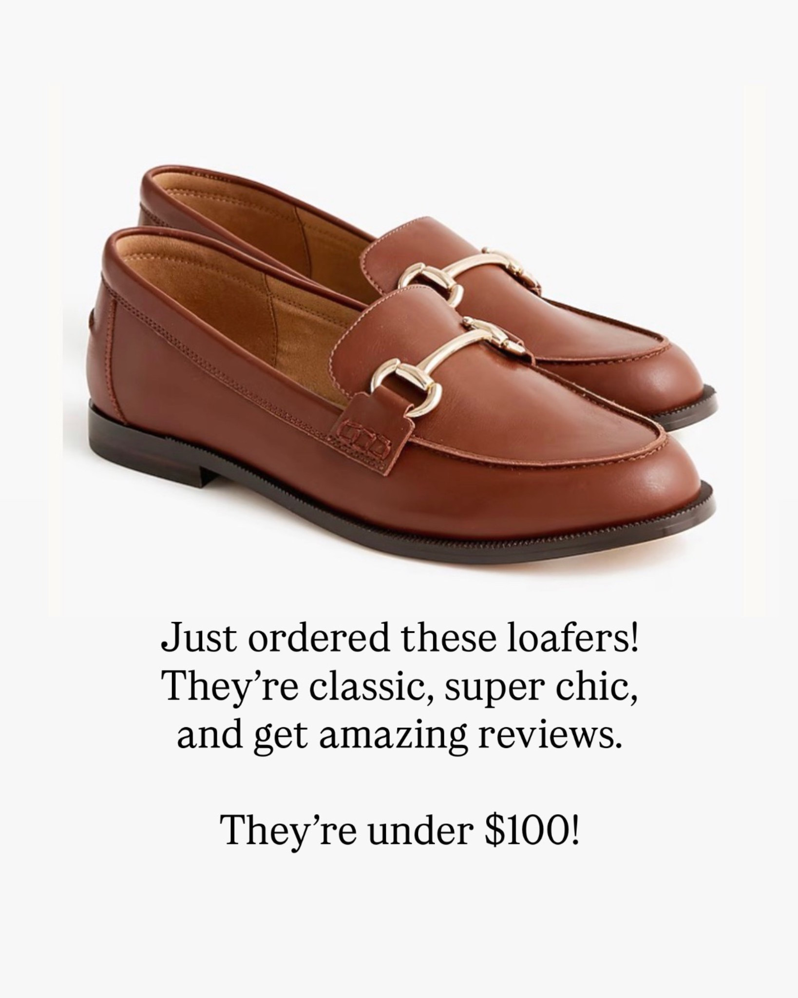 If you’re looking for a classic loafer for spring, summer, fall, these are perfect. They also come in Black.